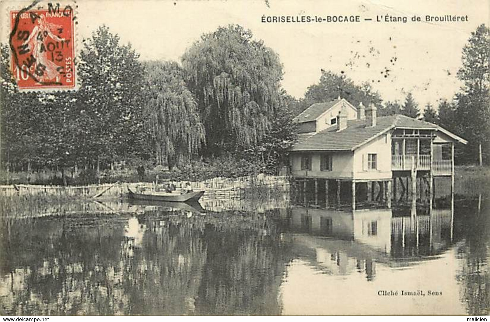 - Yonne -ref-A575 - Egriselles Le Bocage - L Etang De Bouilleret - Etang - Batiment Sur Pilotis - - Egriselles Le Bocage