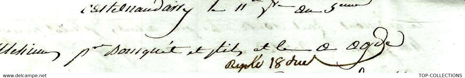 1796 De Castelnaudary  Barre Frères REVOLUTION APPROVISIONNEMENT GUERRE DU BLE  SUBSISTANCE  COMMERCE DES BLÉS - ... - 1799