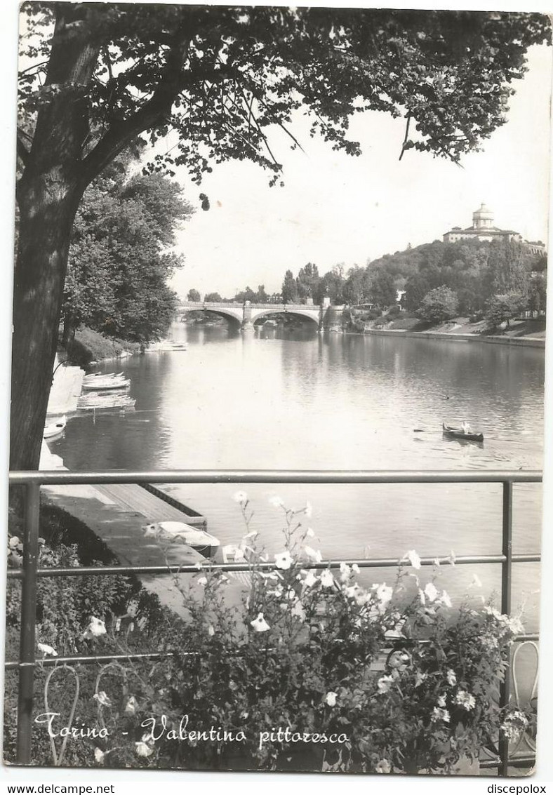 AB1267 Torino - Fiume Po E Monte Dei Cappuccini - Panorama Dal Valentino / Viaggiata 1955 - Fiume Po