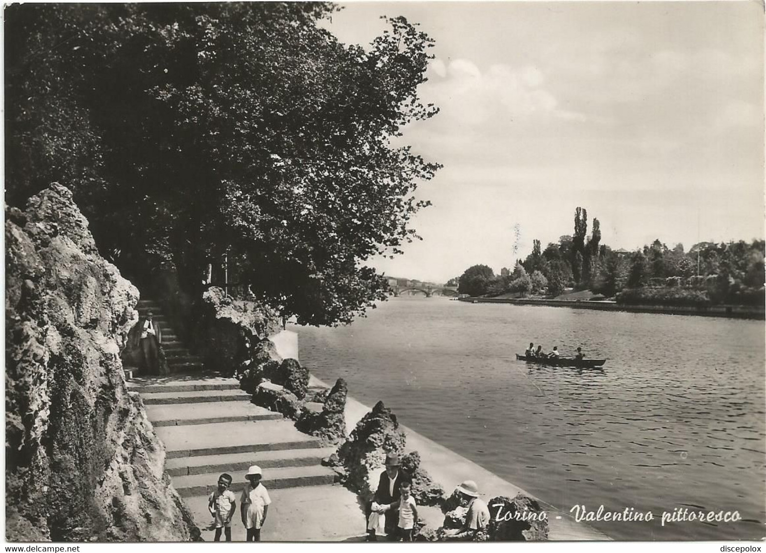 AB1268 Torino - Fiume Po - Panorama Dal Valentino / Viaggiata 1955 - Fiume Po