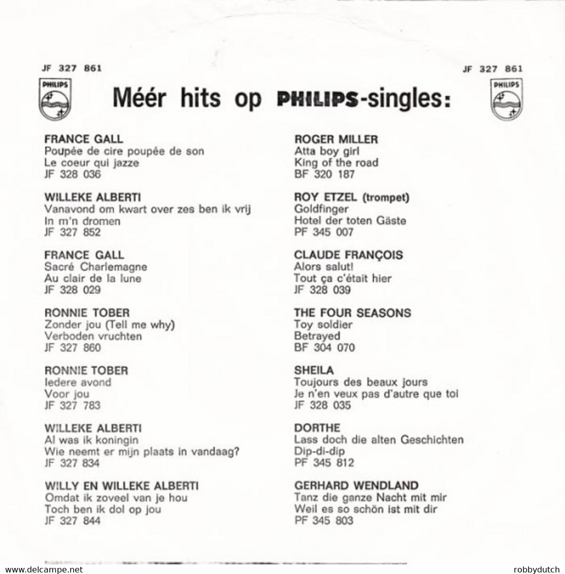 * 7"  *  JOHNNY LION - SOPHIETJE (Holland 1965) - Otros - Canción Neerlandesa