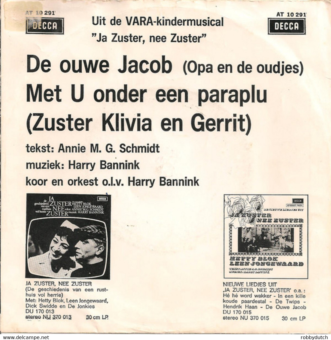 * 7"  *  JA ZUSTER, NEE ZUSTER - DE OUWE JACOB (Holland 1967) - Andere - Nederlandstalig