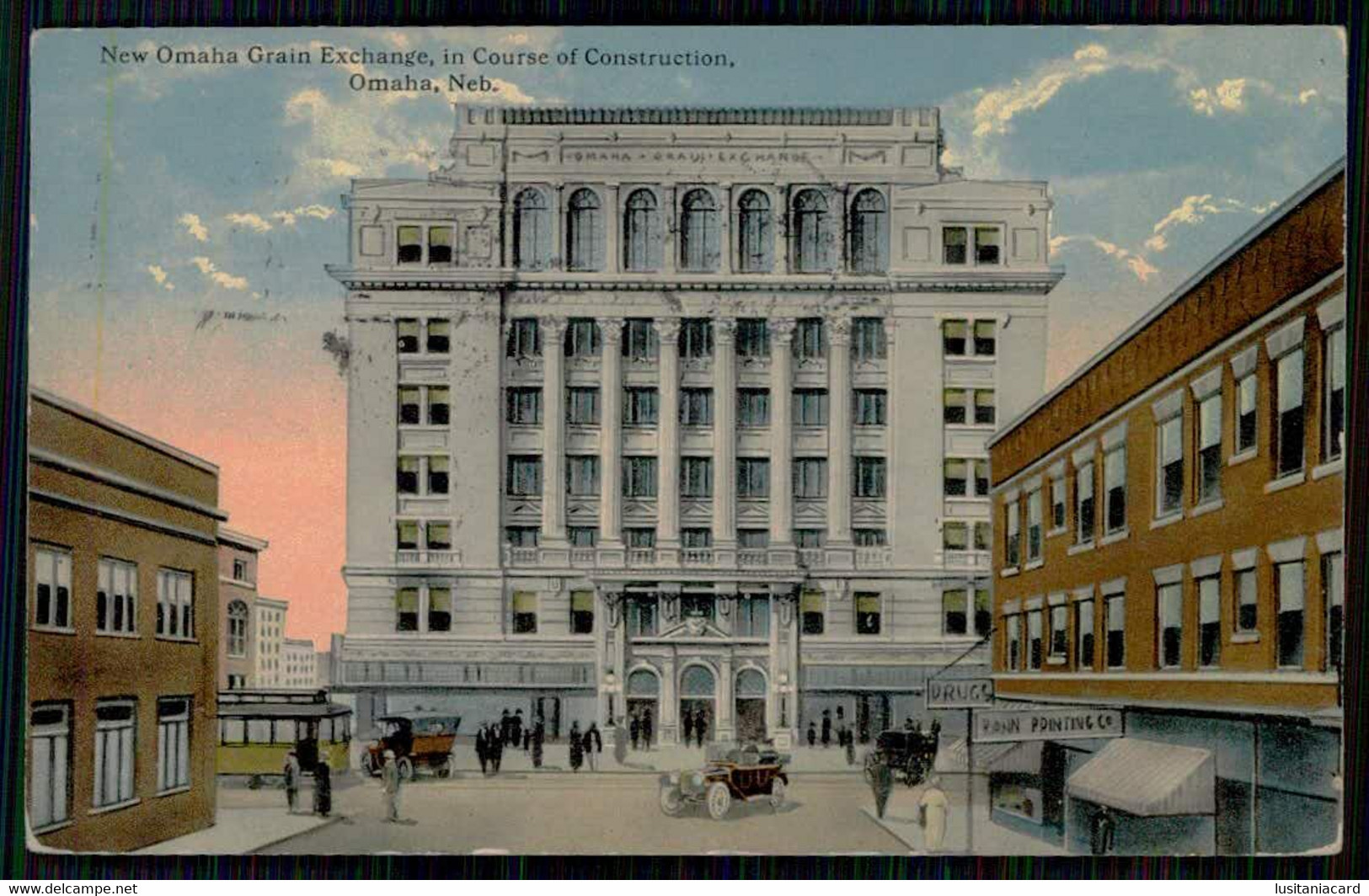 OMAHA - New Omaha Grain Exchange, In Course Of Construction( Ed.C.T. Photochrom Nº A-55629) Carte Postale - Omaha