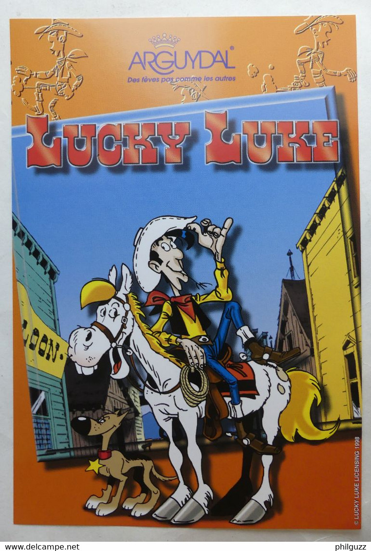 AFFICHETTE ARGUYDAL LUCKY LUKE 1998 FEVE FEVES - Objets Publicitaires