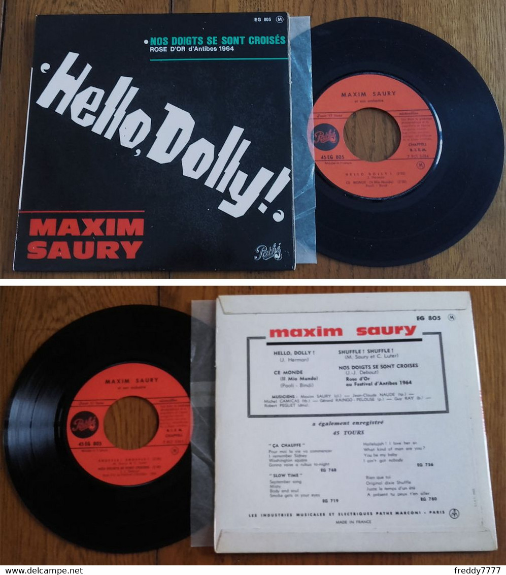 RARE French EP 45t RPM BIEM (7") MAXIM SAURY (1964) - Jazz