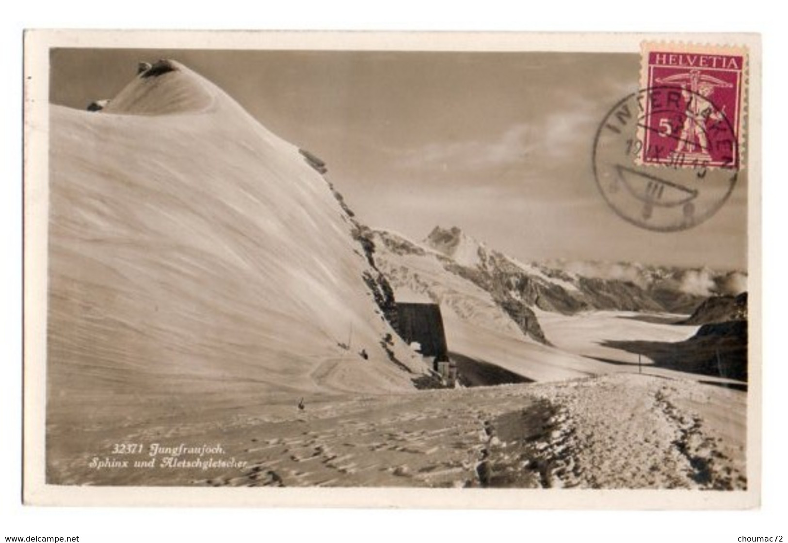 (Suisse) Valais 024, Fieschertal, Kilchberg 32371, Jungfraujoch. Sphinx Und Aletschglestcher - Fiesch