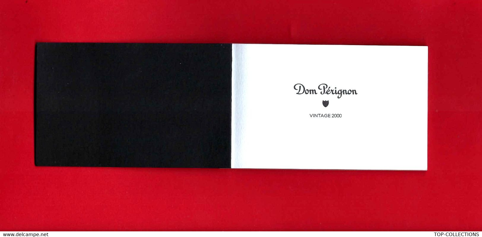 VIN CHAMPAGNE DOM PERIGNON VINTAGE 2000 FASCICULE 14 PAGES + COUVERTURE CARTONNEE V.SCANS - 1950 - ...