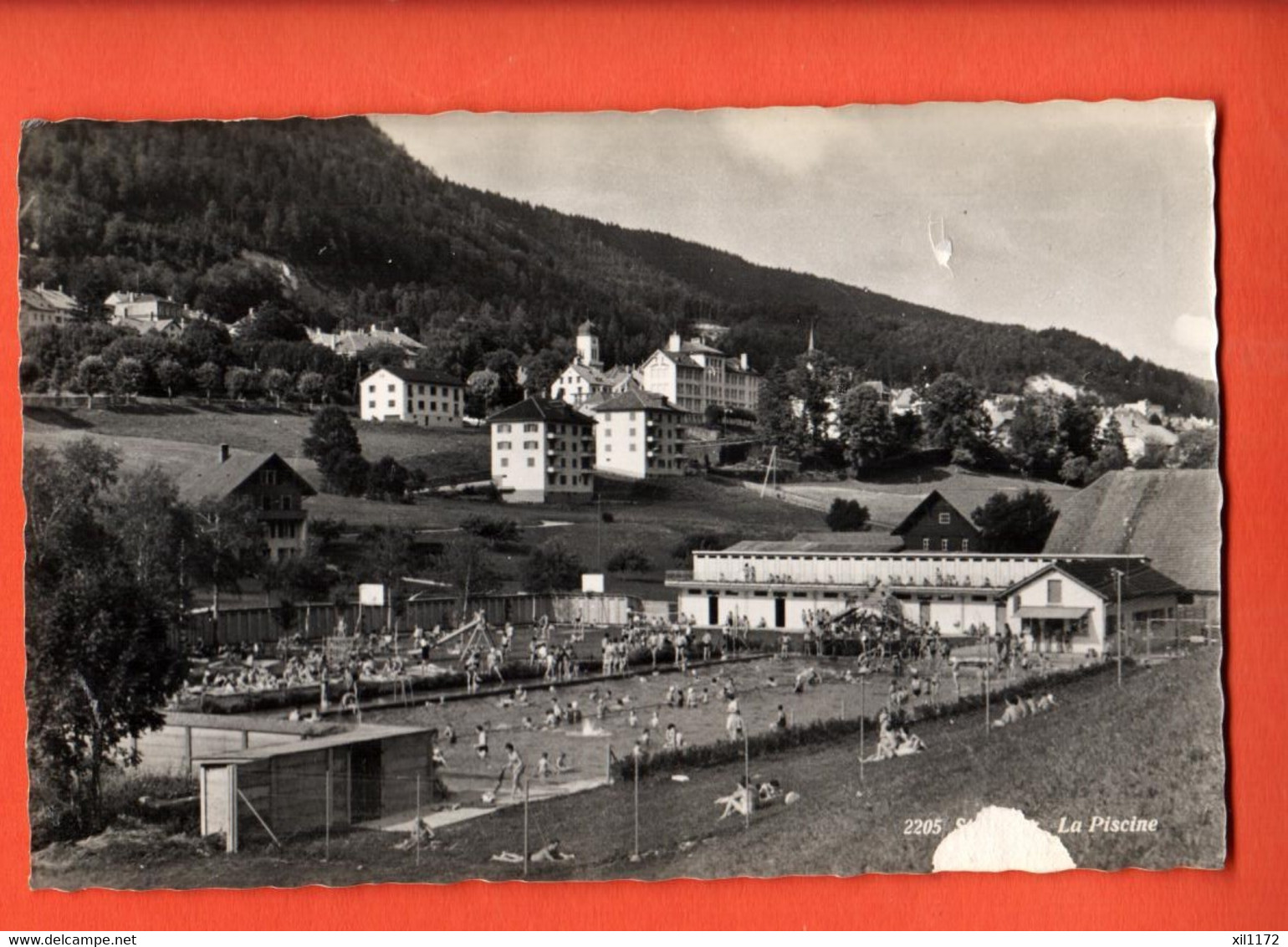 QAF-28  St.-Imier, La Piscine Janneret-Danner 2205, Non Circulé. Défaut Visible Sur Scan - Saint-Imier 