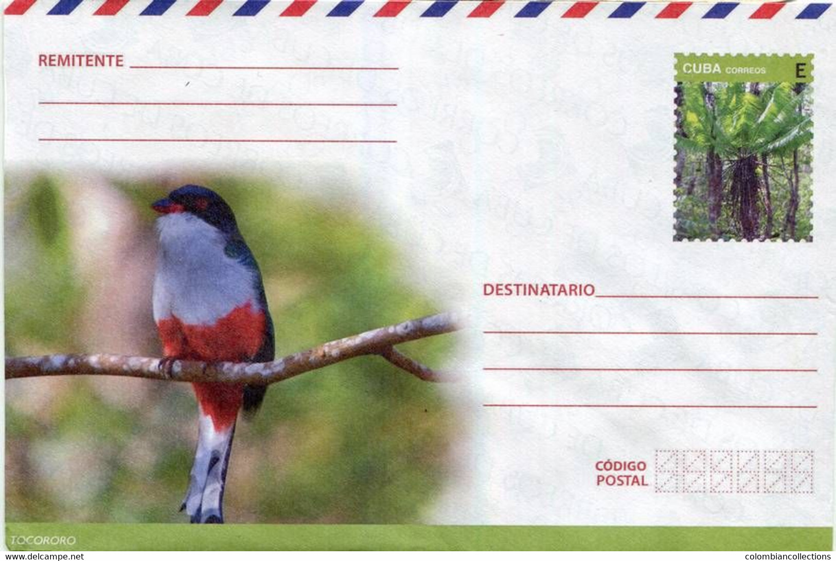 Lote PEP1374, Cuba, Entero Postal, Stationery, Cover, E, Tree, Bird - Cartes-maximum