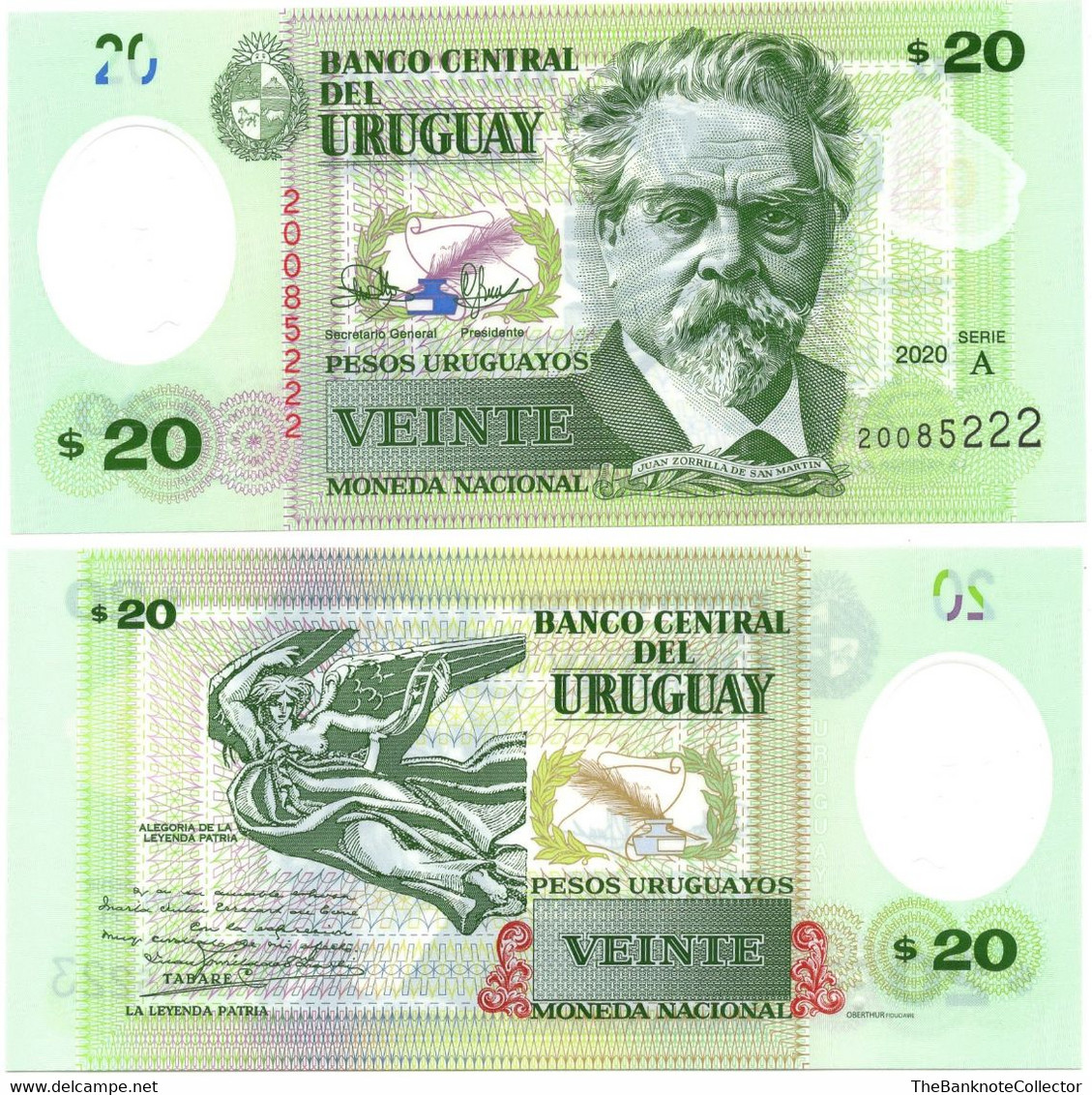 Uruguay 20 Pesos 2020  P-New UNCIRCULATED - Uruguay