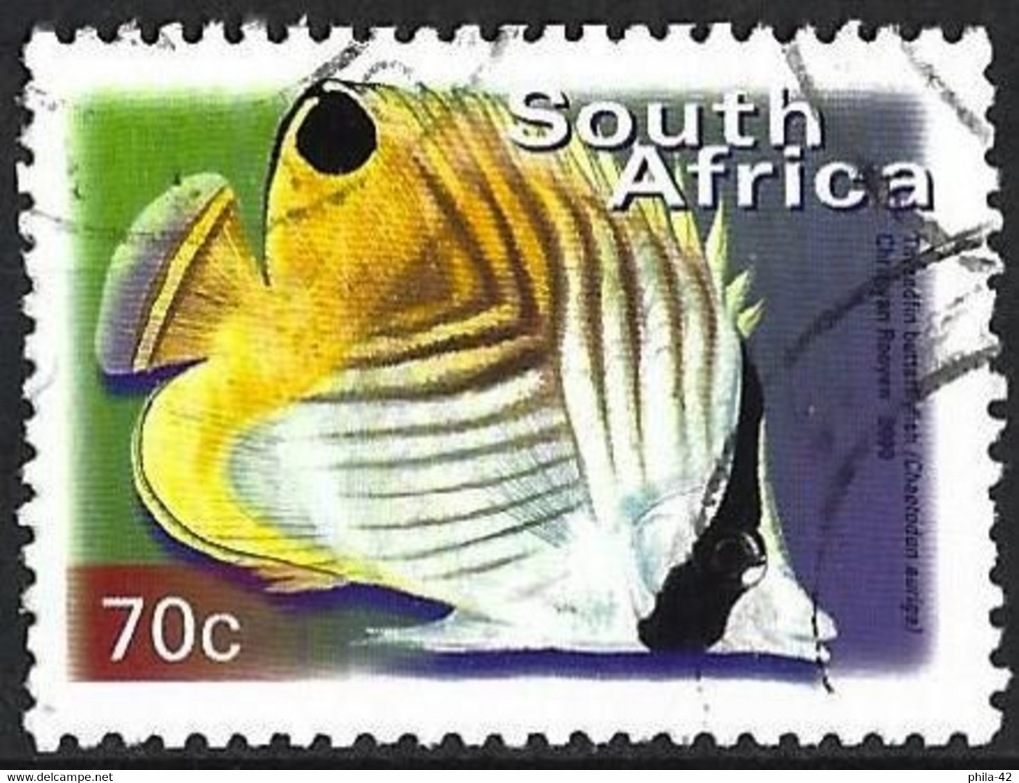 South Africa 2002 - Mi 1292C - YT 1127 Ka ( Threadfin Butterflyfish ) Perf. 13 - Used Stamps