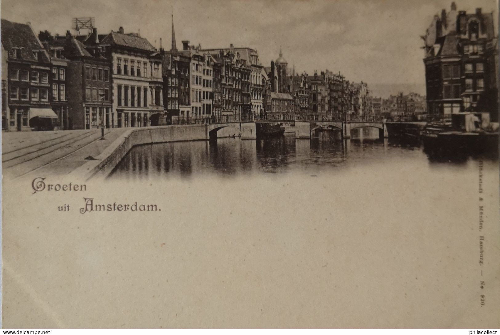 Amsterdam // Fraaie Vroege Groeten Uit Ca 1899 - Amsterdam