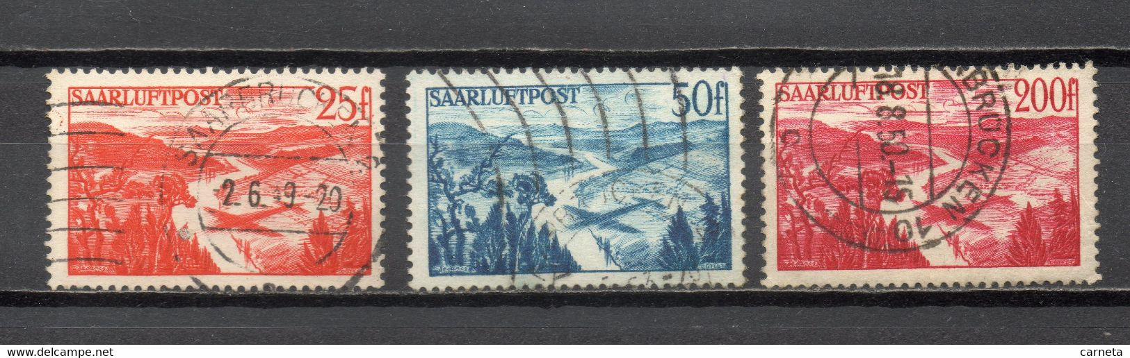 SARRE PA   N° 9 à 11   OBLITERES   COTE  54.00€     VALLEE DE LA SARRE - Airmail