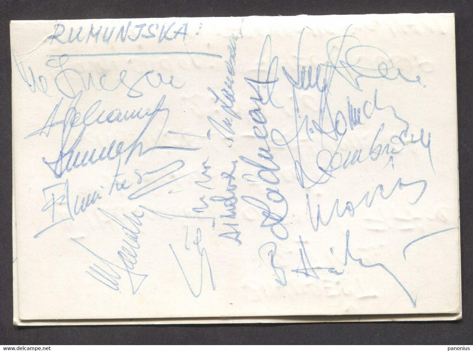 FOOTBALL / SOCCER / FUTBOL / CALCIO - ROMANIA Vs FRANCE Year 1972. ORIGINAL SIGNATURES AUTOGRAPH - Autógrafos