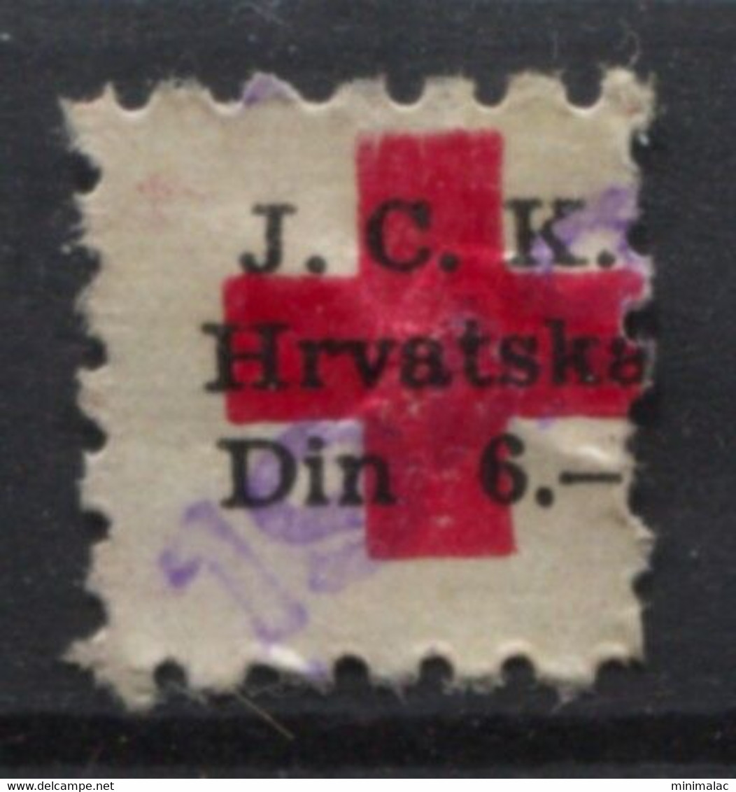 Yugoslavia - Croatia 1949 Overprint 1950, Stamp For Membership, Red Cross, Administrative Stamp Revenue, Tax Stamp Din 6 - Officials