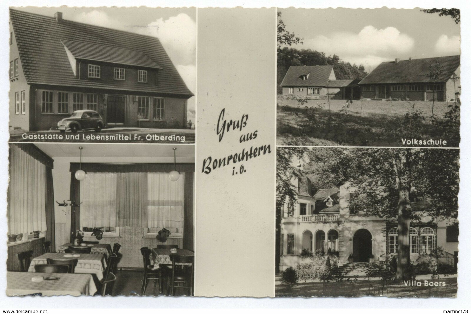 2849 Gruß Aus Bonrechtern I. O. Gaststätte Volksschule Villa Boers Visbek Vechta - Vechta