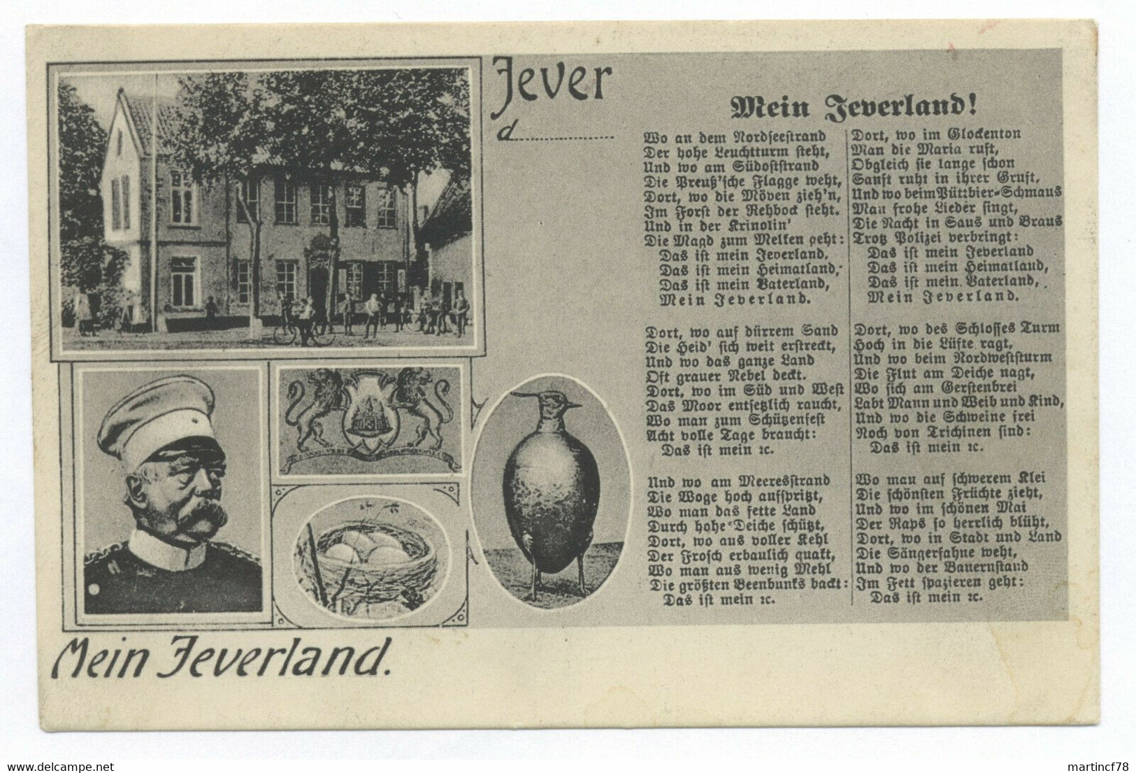 2942 Jever Mein Jeverland Stemp. Kaiserlich D. Marine II. Ersatz Seebataillon - Jever