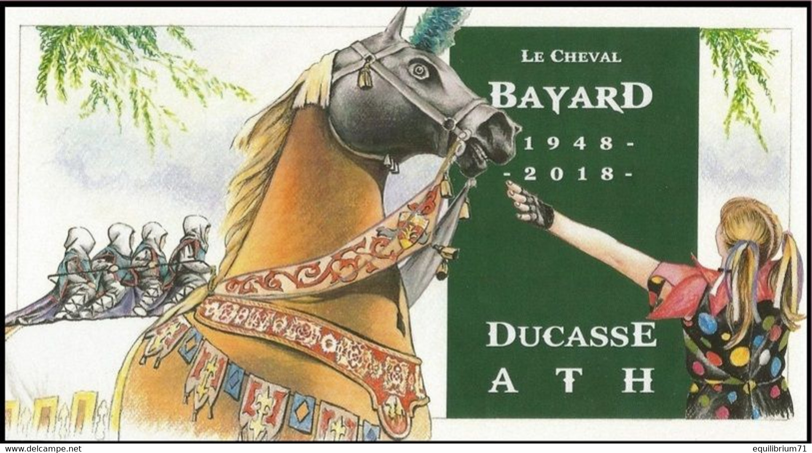 CS/HK° - Carte Souvenir / Herdenkingskaart - Ducasse De Ath -  1948/2018 - Le Cheval Bayard - Covers & Documents