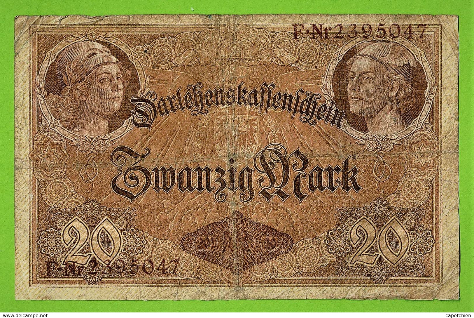 ALLEMAGNE / 20 MARK / 5 - 08 - 1914 / N° Avec 7 Chiffres - 20 Mark