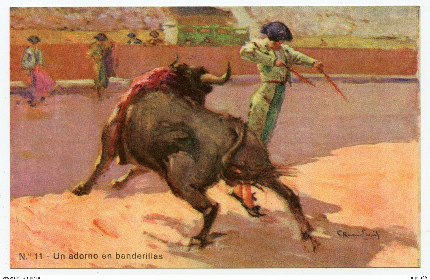 Corrida.Un Adorno En Banderillas. - Corrida