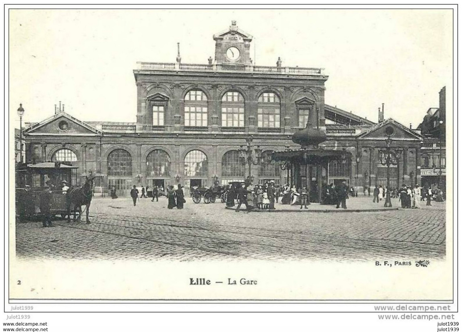 LILLE ..-- GARE .  59 . NORD ..-- TRAMWAY à Cheval . - Lille