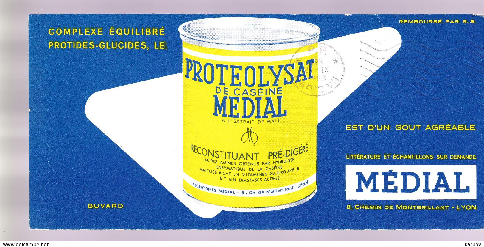 BUVARD - PROTEOLYSAT - MÉDIAL - Produits Pharmaceutiques