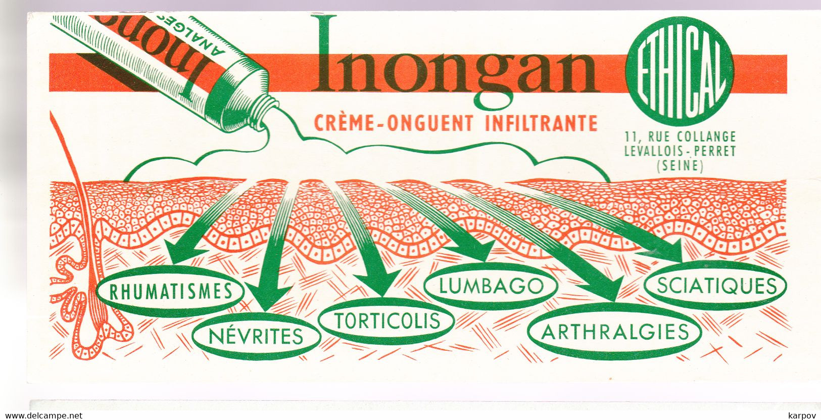 BUVARD - INONGAN - CREME ONGUENT - Produits Pharmaceutiques