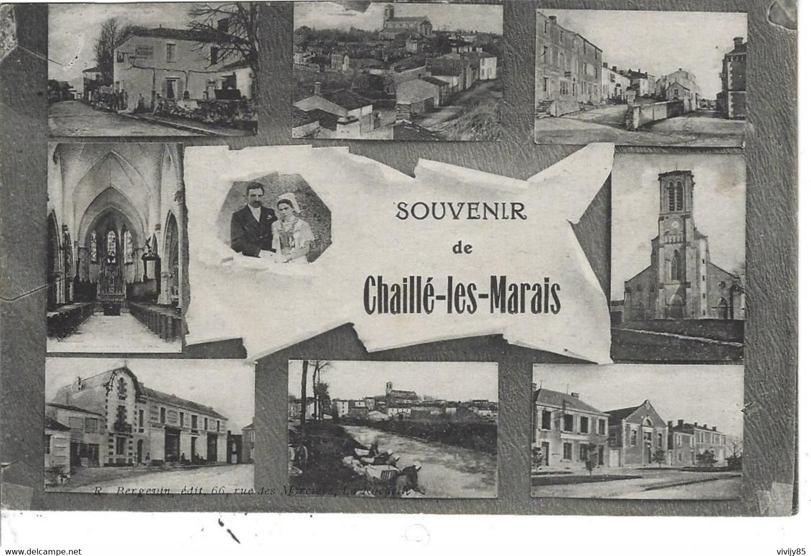 85 - CHAILLE LES MARAIS - T.Belle Carte Fantaisie Multi Vues " Souvenir De " - Chaille Les Marais