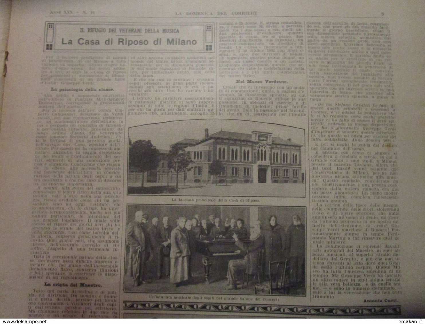 # DOMENICA DEL CORRIERE N 47 /1928 MASCALI ERUZIONE ETNA / ORIGINI DI MUSSOLINI / PISA / CASA PER MUSICISTI - Premières éditions