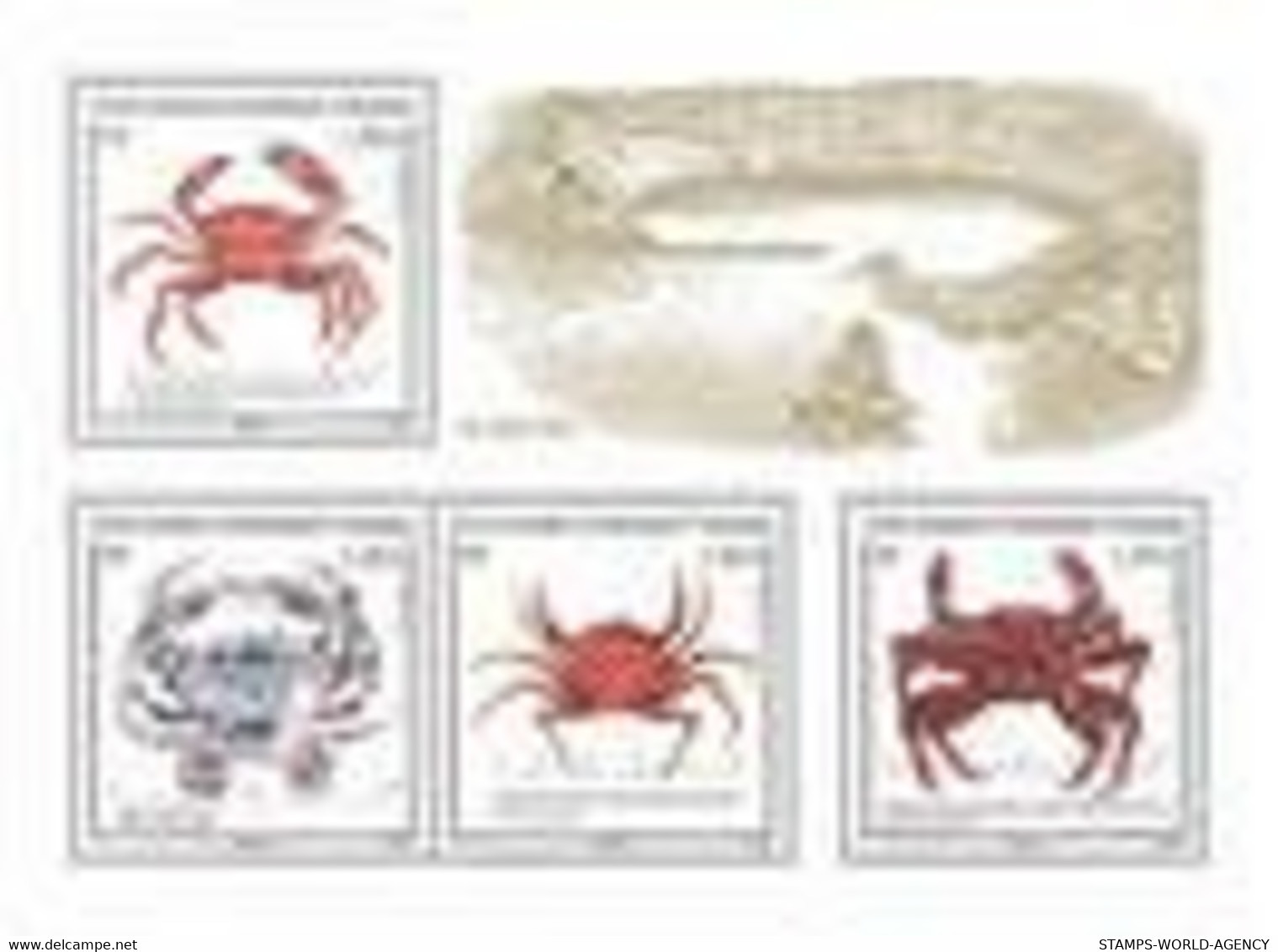 2021-01- TAAF- FSAT- Stamps Face Value Price CRABES ET ETRILLES     MNH** - Fauna Antartica
