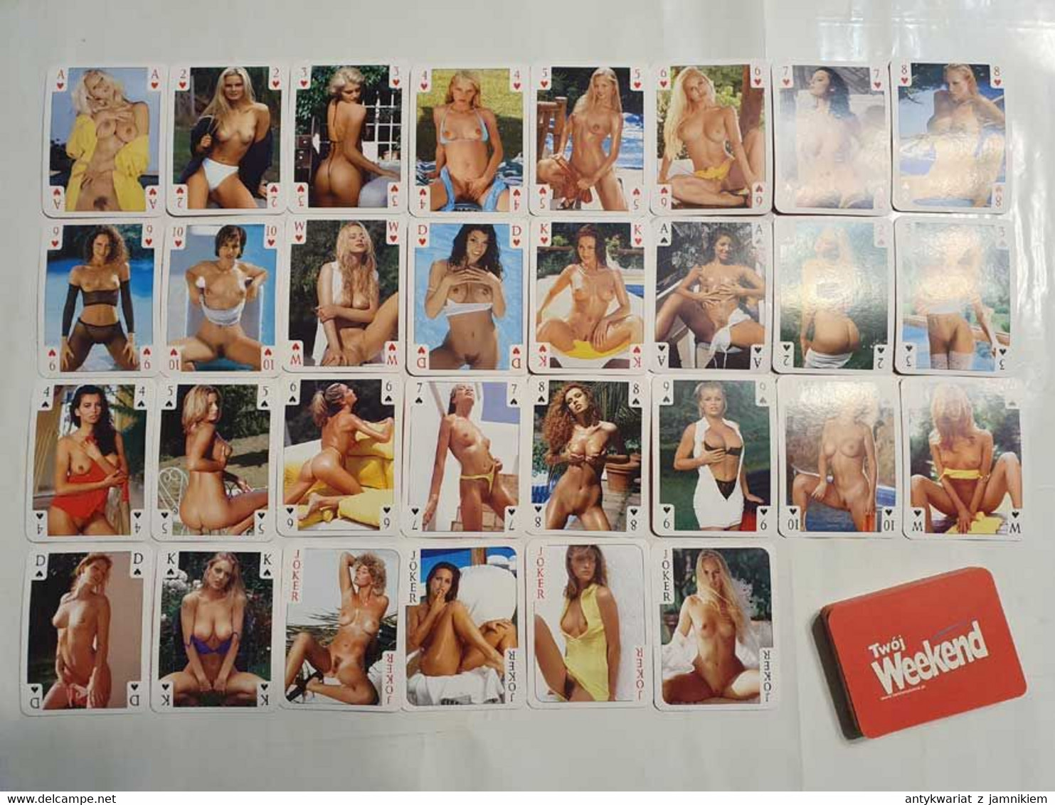 WEEKEND Karty Do Gry Playing Cards - Akt Nude Erotik Nus Pin Up - 54 Cards