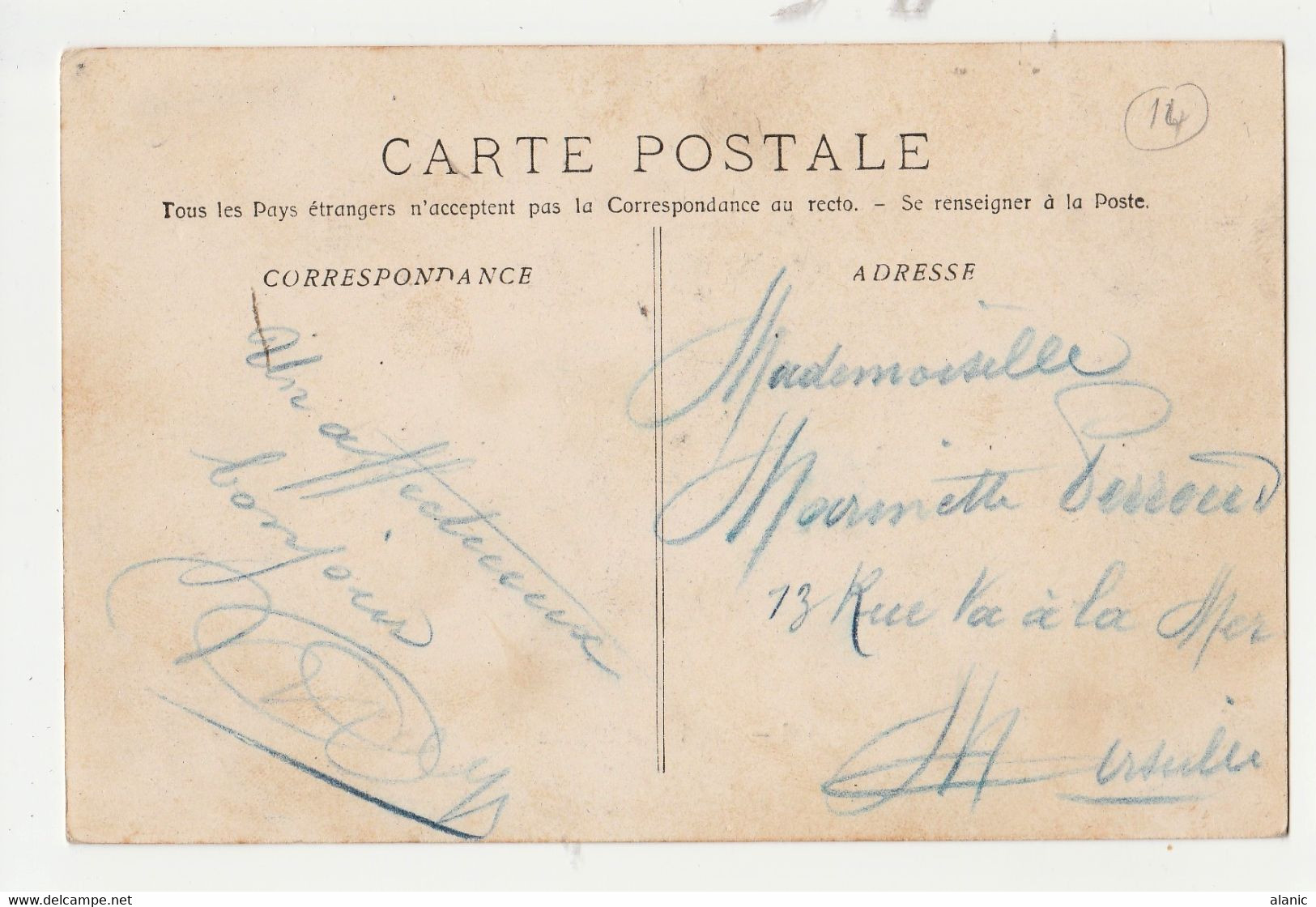 CPA 13 // AURIOL Le Château CIRCULEE 1906 - Auriol