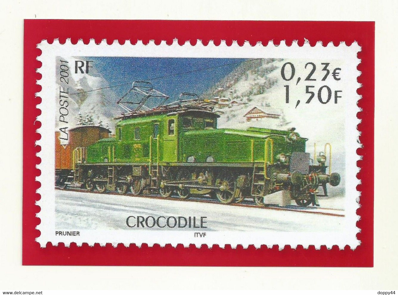 PAP LA  POSTE  CARTE PRE TIMBREE THEME TRAIN CROCODILE. - Sonderganzsachen