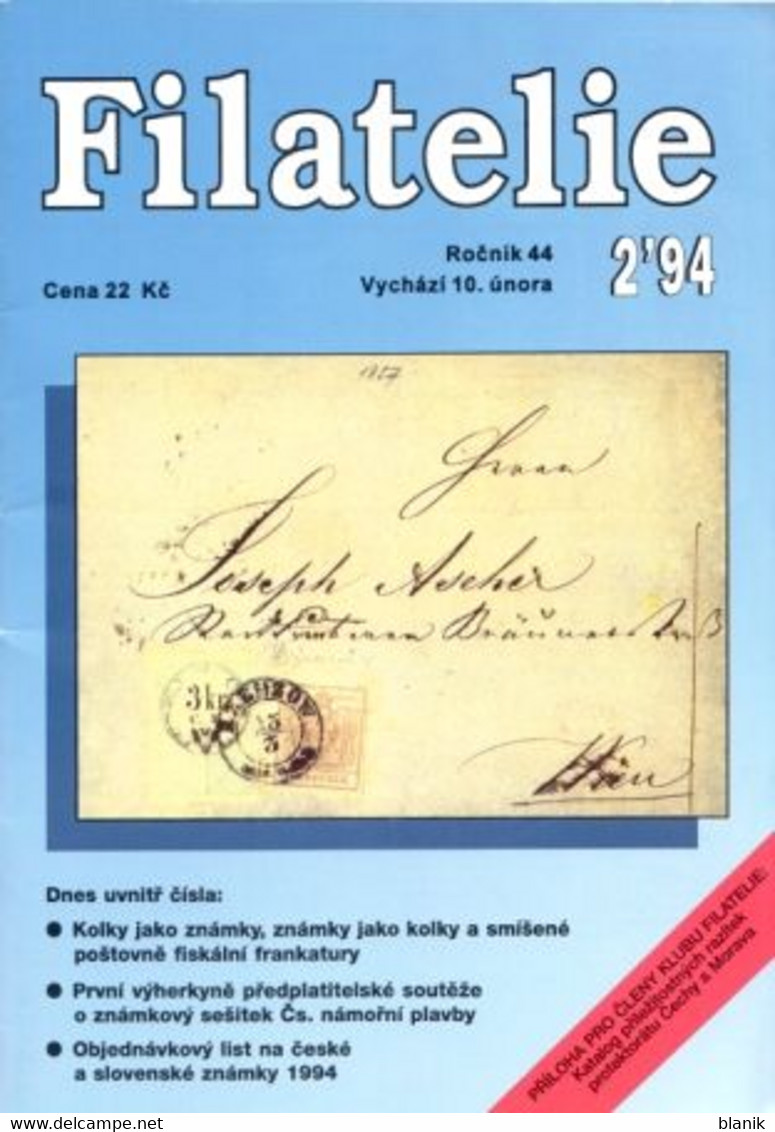 CZ - Zeitschrift - časoppis / FILATELIE 1994 - Komplette Jahrgang - FILATELIE 1994 / 01 - 12 - Kompletní Ročník - Autres & Non Classés