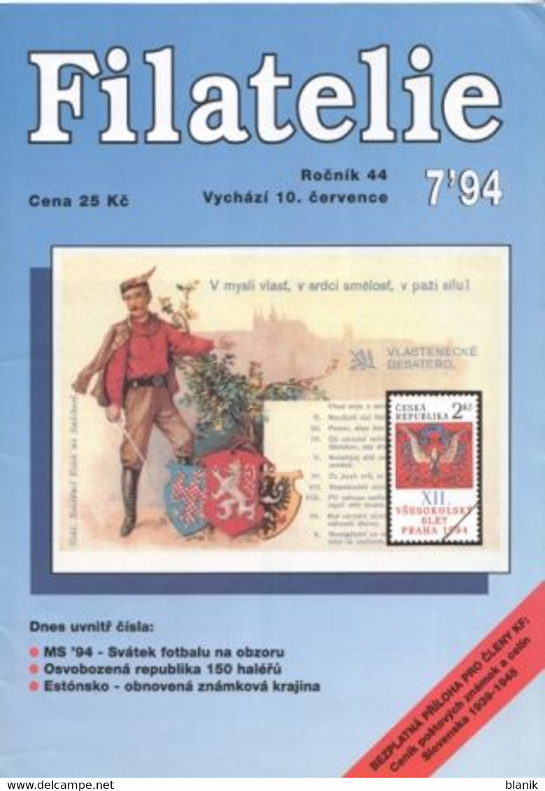 CZ - Zeitschrift - časoppis / FILATELIE 1994 - komplette Jahrgang - FILATELIE 1994 / 01 - 12 - kompletní ročník