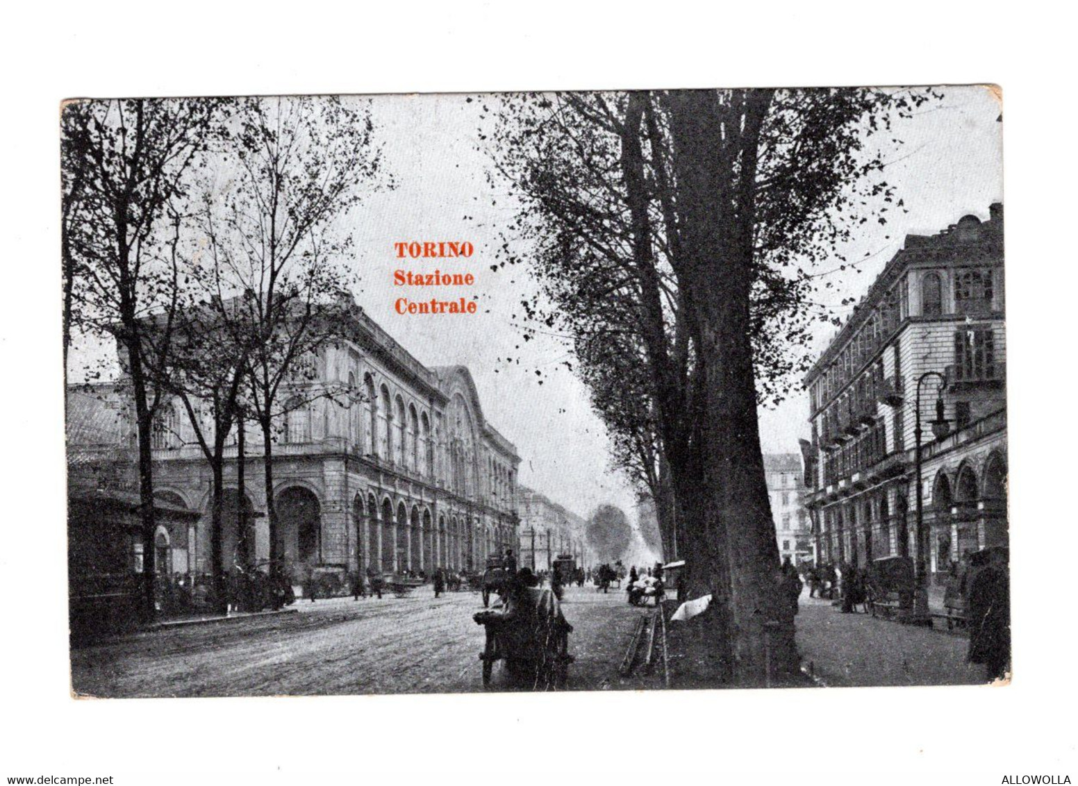 15689" TORINO-STAZIONE CENTRALE " ANIMATA-VERA FOTO-CART. POST. SPED.1917 - Stazione Porta Nuova