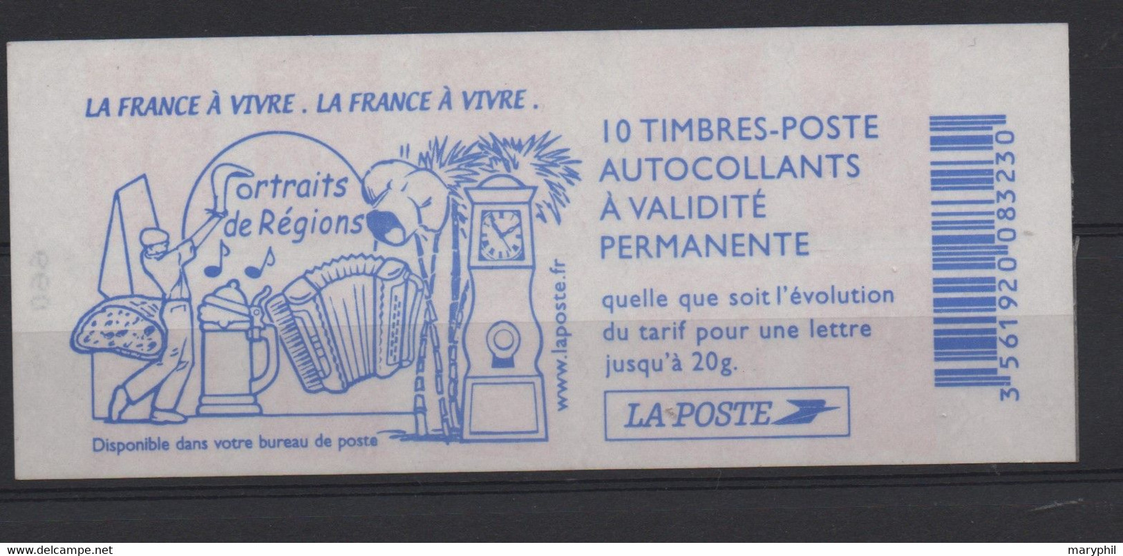 LOT 441- FRANCE CARNET N° 3744-  C3a  - CARRE NOIR    - Cote 50,00€ - Libretti