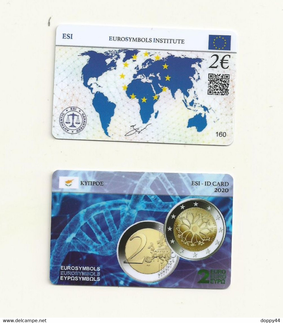 CARTE DE COLLECTION SANS PIECE CHYPRE EUROSYMBOLS INSTITUTE ESI ID CARD MILLESIME 2020. - Zypern