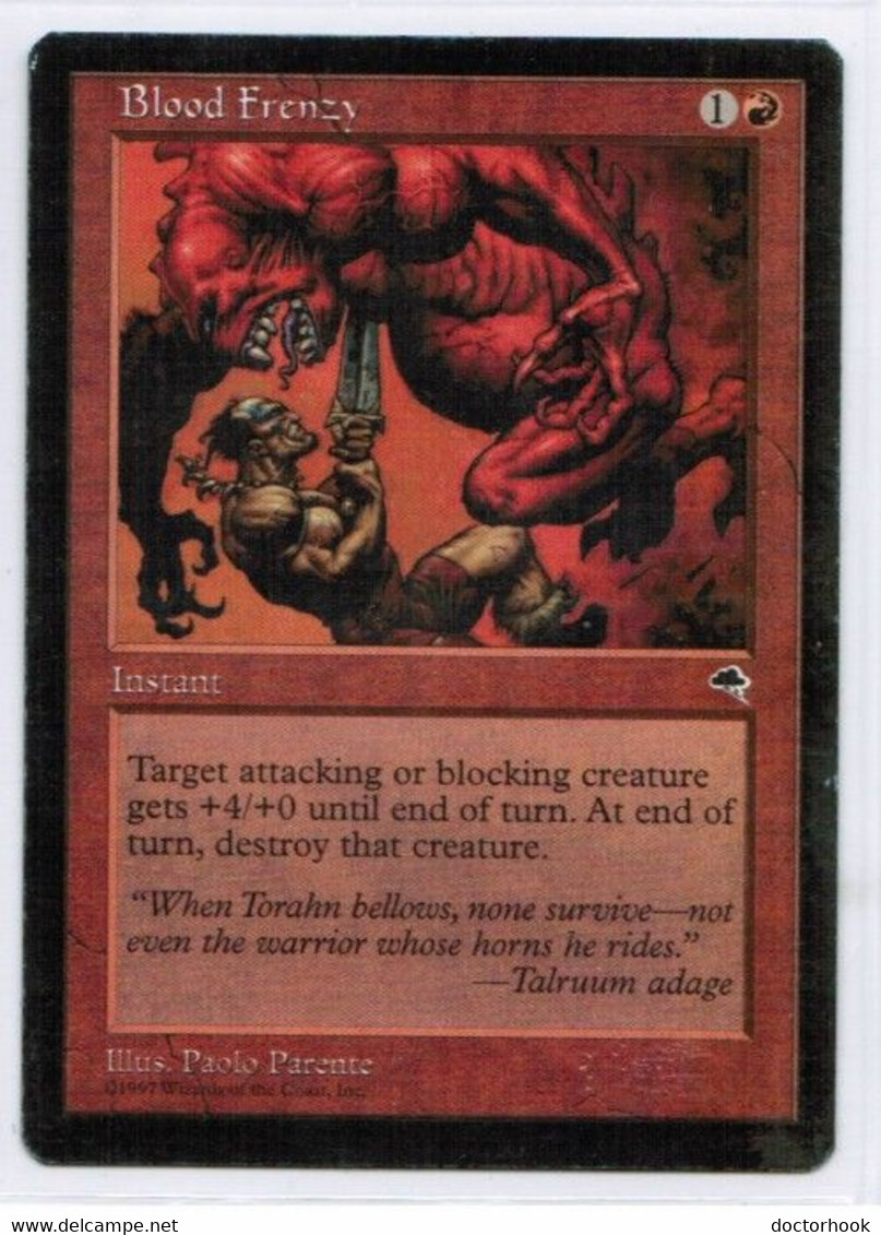 MAGIC The GATHERING  "Blood Frenzy"---TEMPEST (MTG--148-9) - Andere & Zonder Classificatie