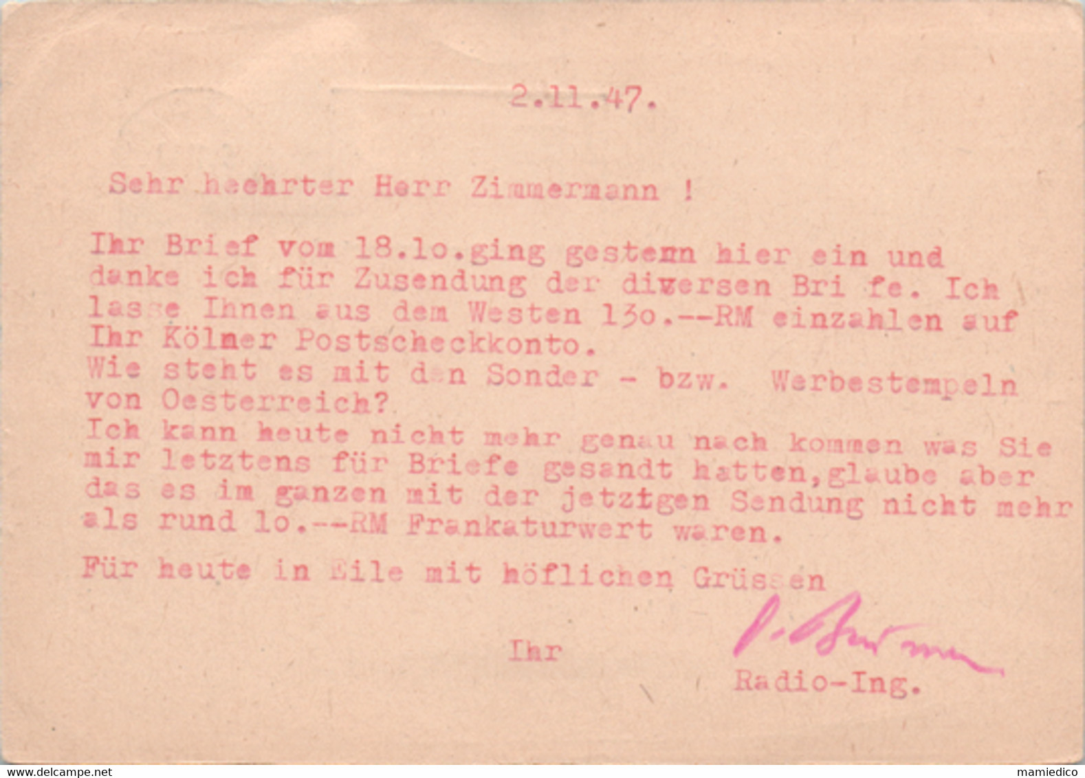 ALLEMAGNE 25 Cartes commémoratives de diverses villes. Scans rectos + les versos imprimés. Parfait état.