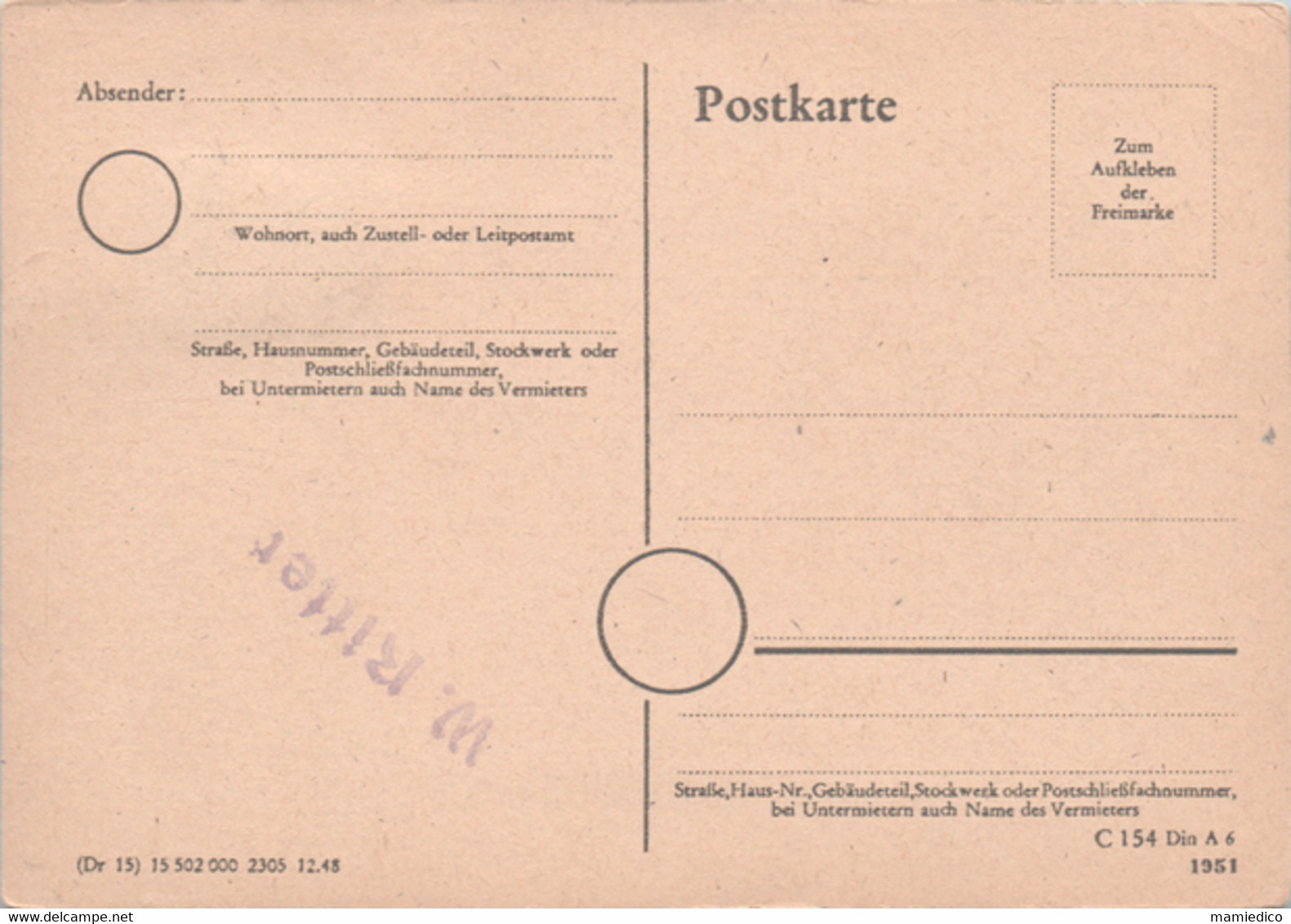 ALLEMAGNE 25 Cartes commémoratives de diverses villes. Scans rectos + les versos imprimés. Parfait état.