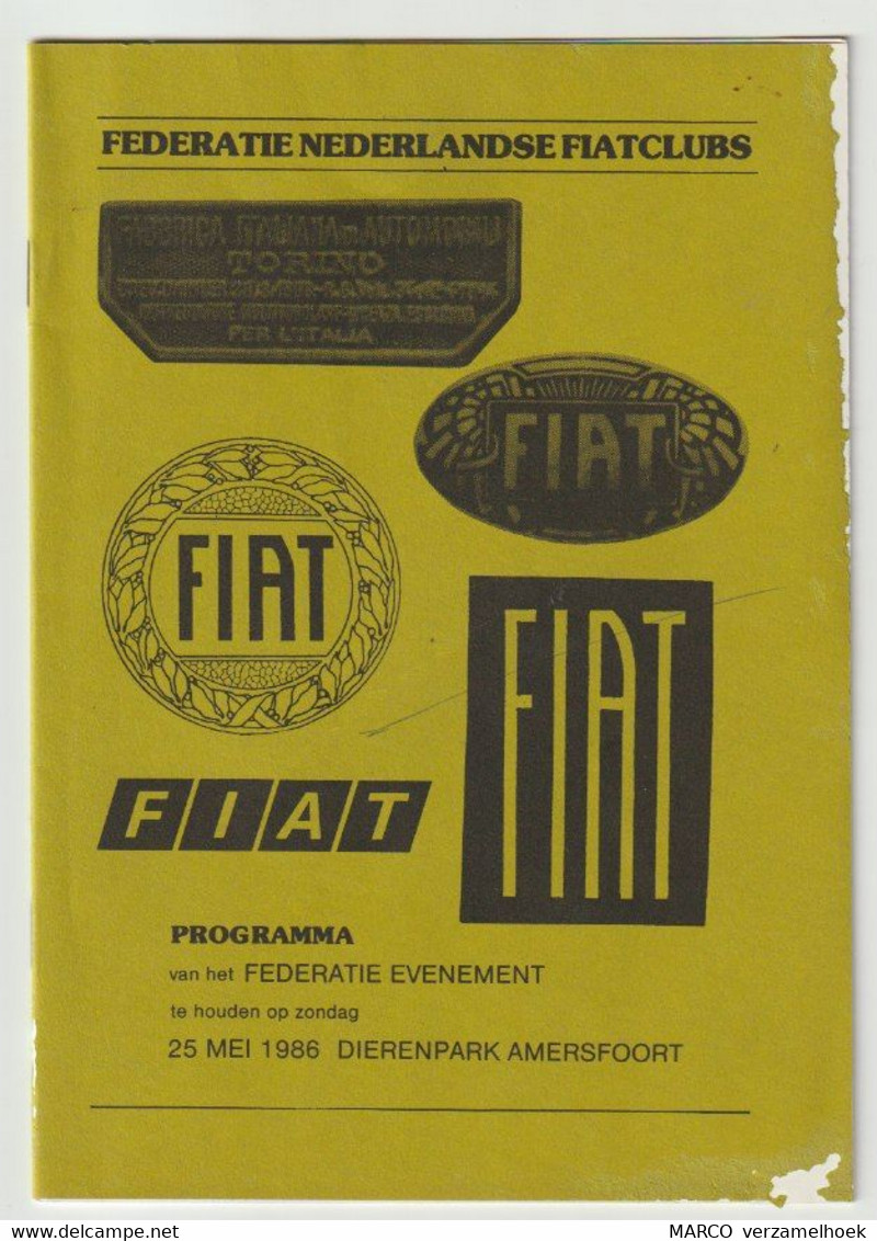 Federatie Nederlandse FIAT-clubs 1986 - Auto/moto