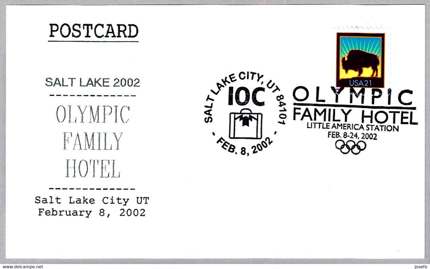 2002 WINTER OLYMPICS - OLYMPIC FAMILY HOTEL. Salt Lake City UT 2002 - Hiver 2002: Salt Lake City