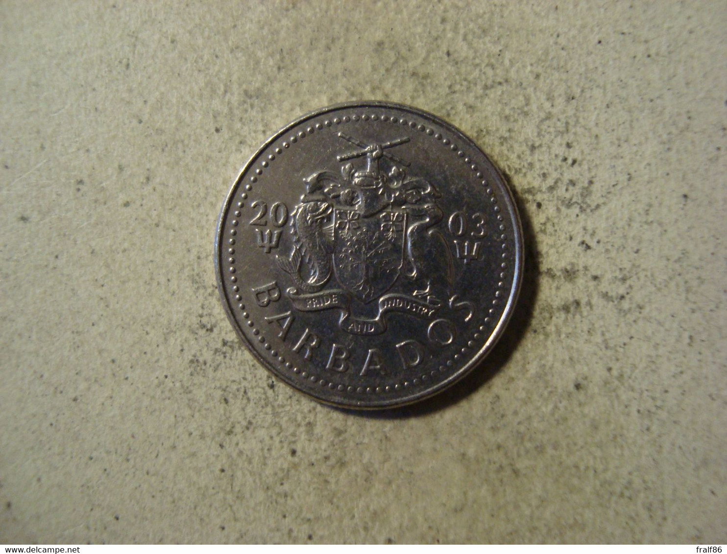 MONNAIE BARBADES 25 CENTS 2003 - Barbados (Barbuda)