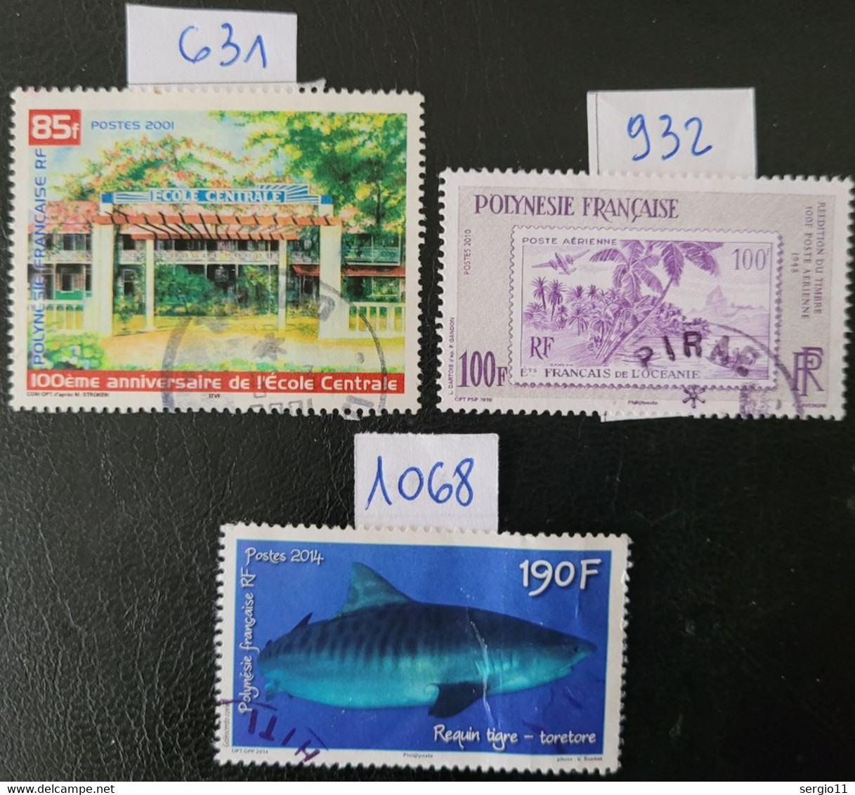 Timbres Polynésie Française Oblitérés N° 631 Année2001 - N° 932 Année 2010 - N° 1068 Année 2014 - Usati