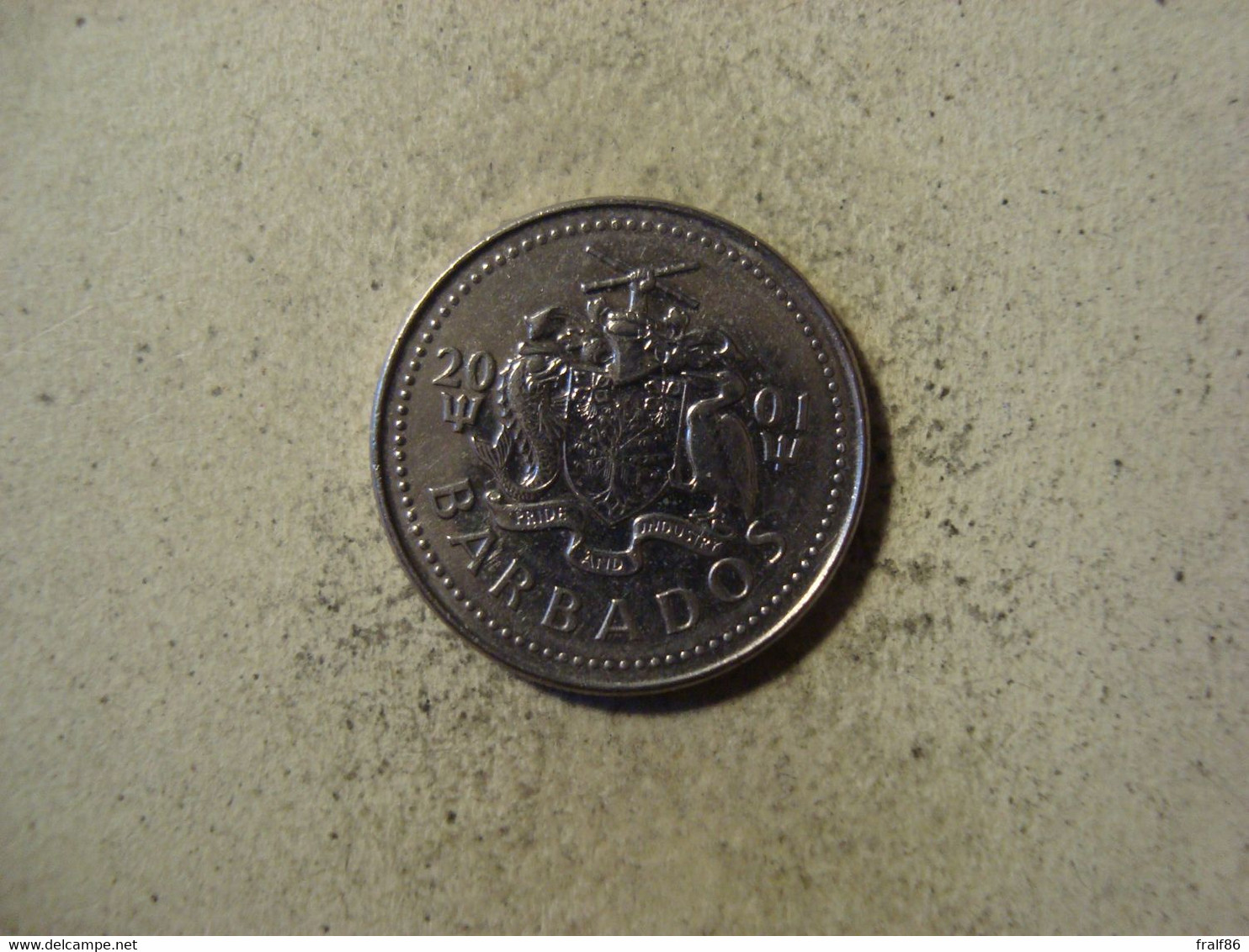 MONNAIE BARBADES 25 CENTS 2001 - Barbados (Barbuda)