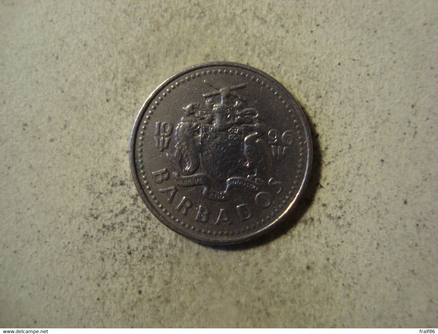MONNAIE BARBADES 25 CENTS 1996 - Barbades