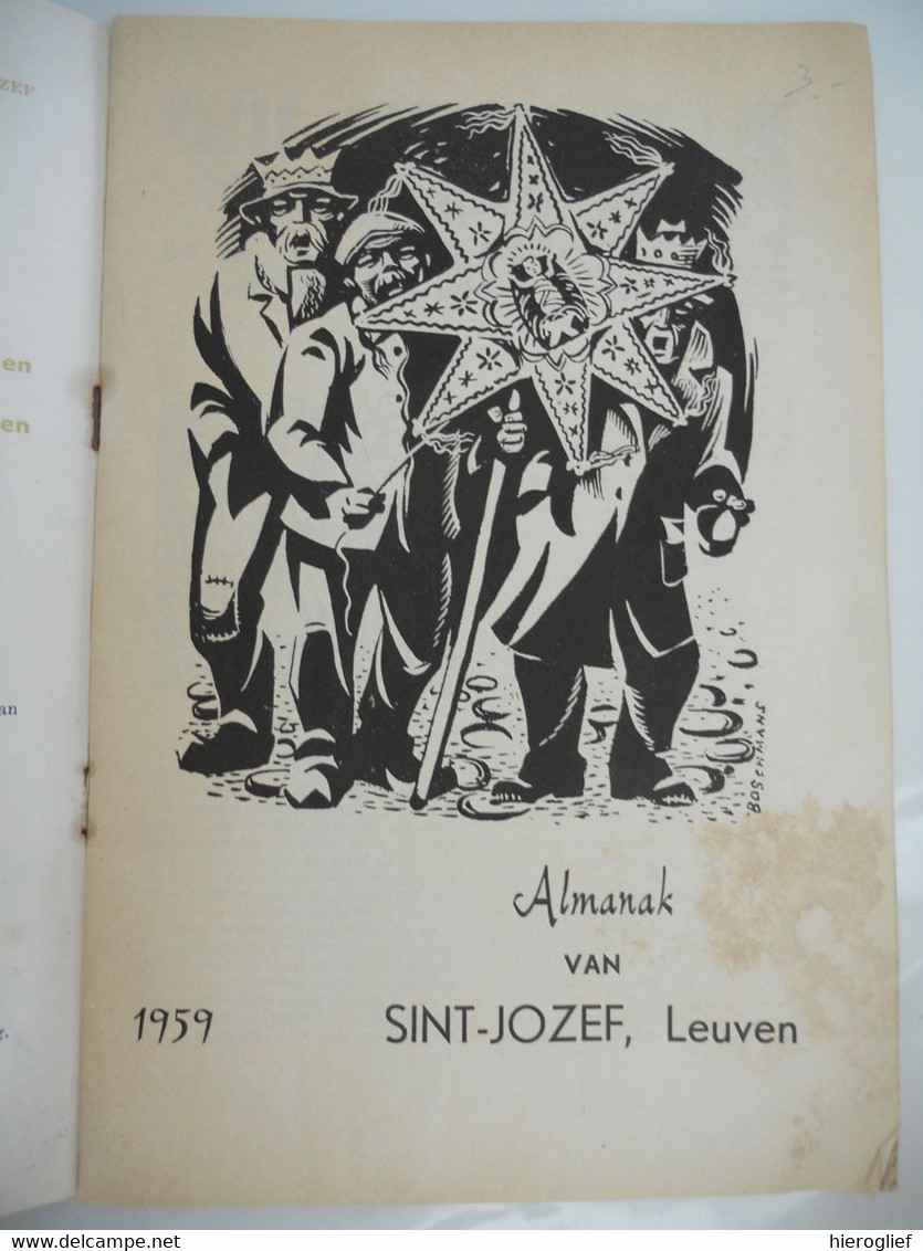 ST- JOZEF ALMANAK 1959 Paters Der H. Harten Leuven - Histoire