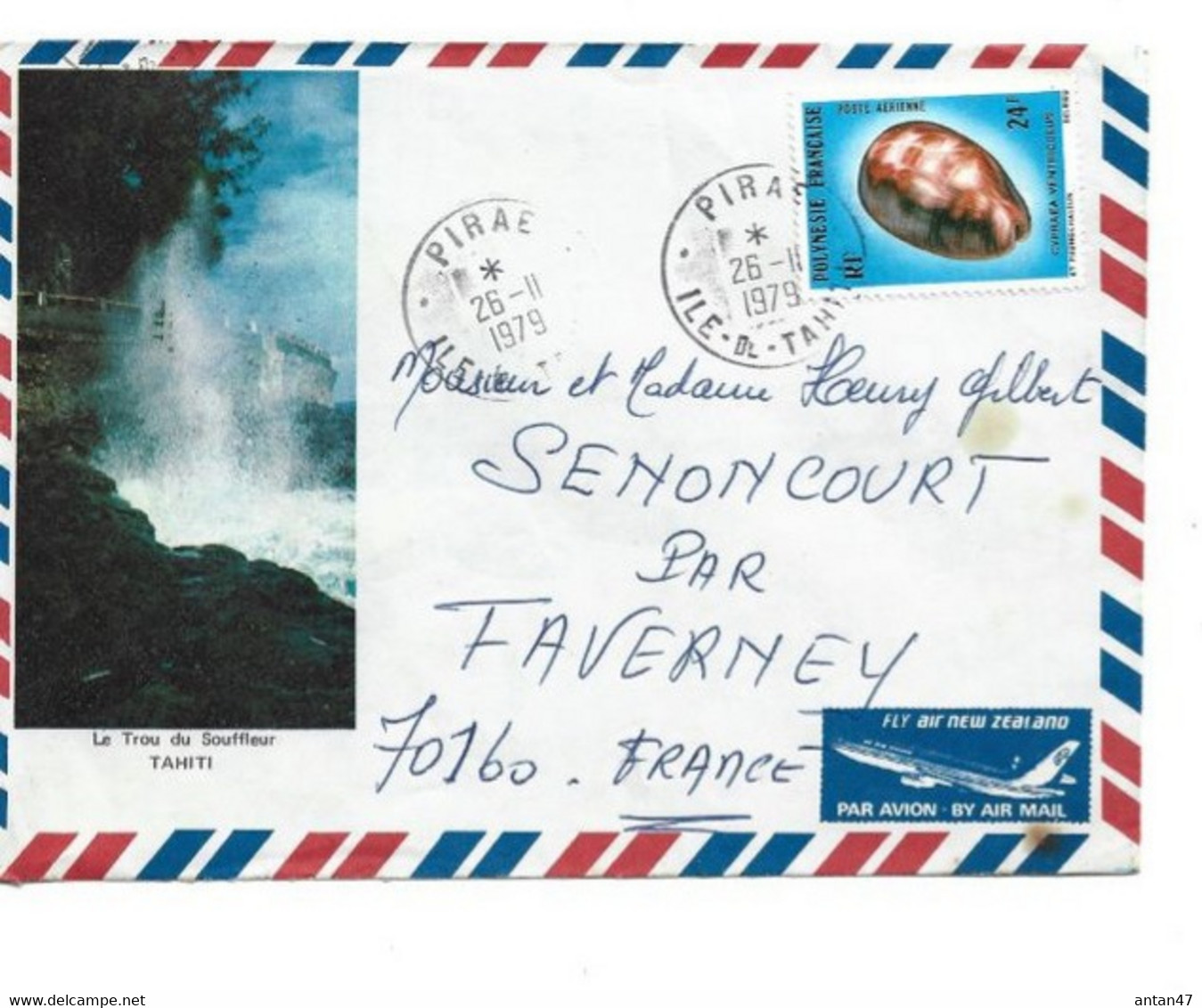 Enveloppe Illustrée 1979 Avec Courrier / Océanie TAHITI / PIRAE / PAPEETE - Tahiti