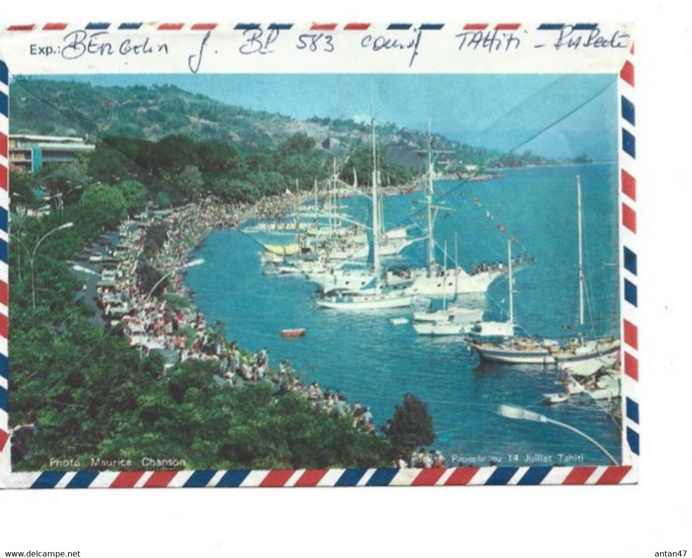 Par Avion / Enveloppe Illustrée 1980 / Océanie TAHITI / PAPEETE - Tahiti
